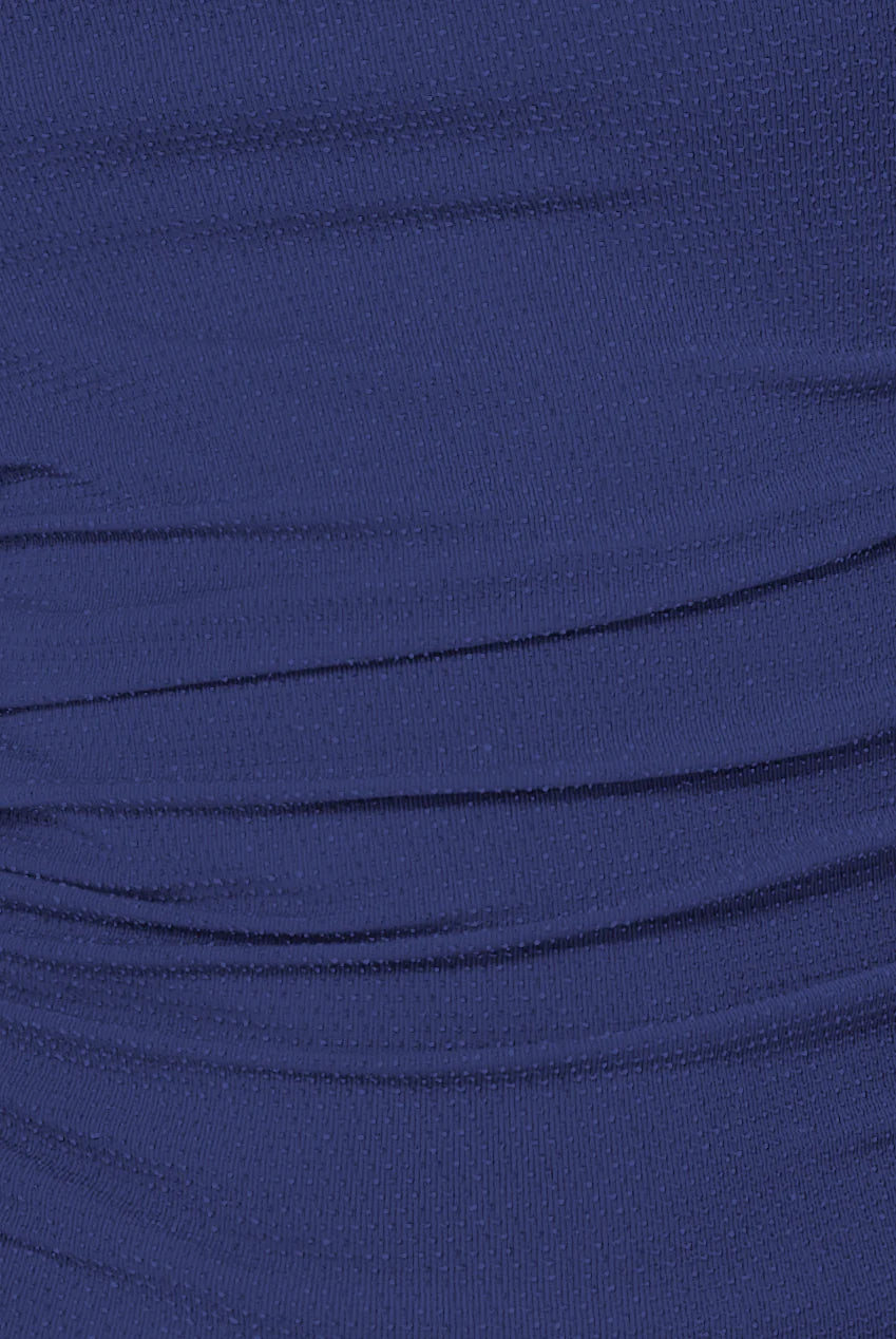 Goddiva One Shoulder Ruched Midi Dress - Size 6 - Metallic Lurex Bodycon Chic