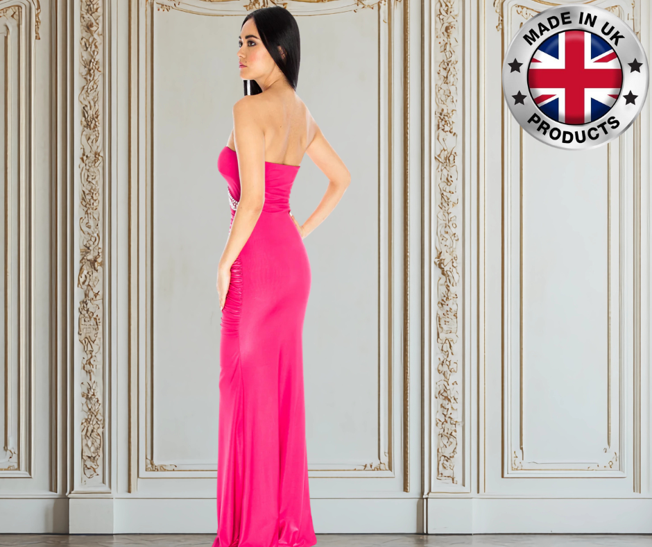 Goddiva Diamante Glam Maxi Dress – Elegant Evening Gown with Sparkling Detail