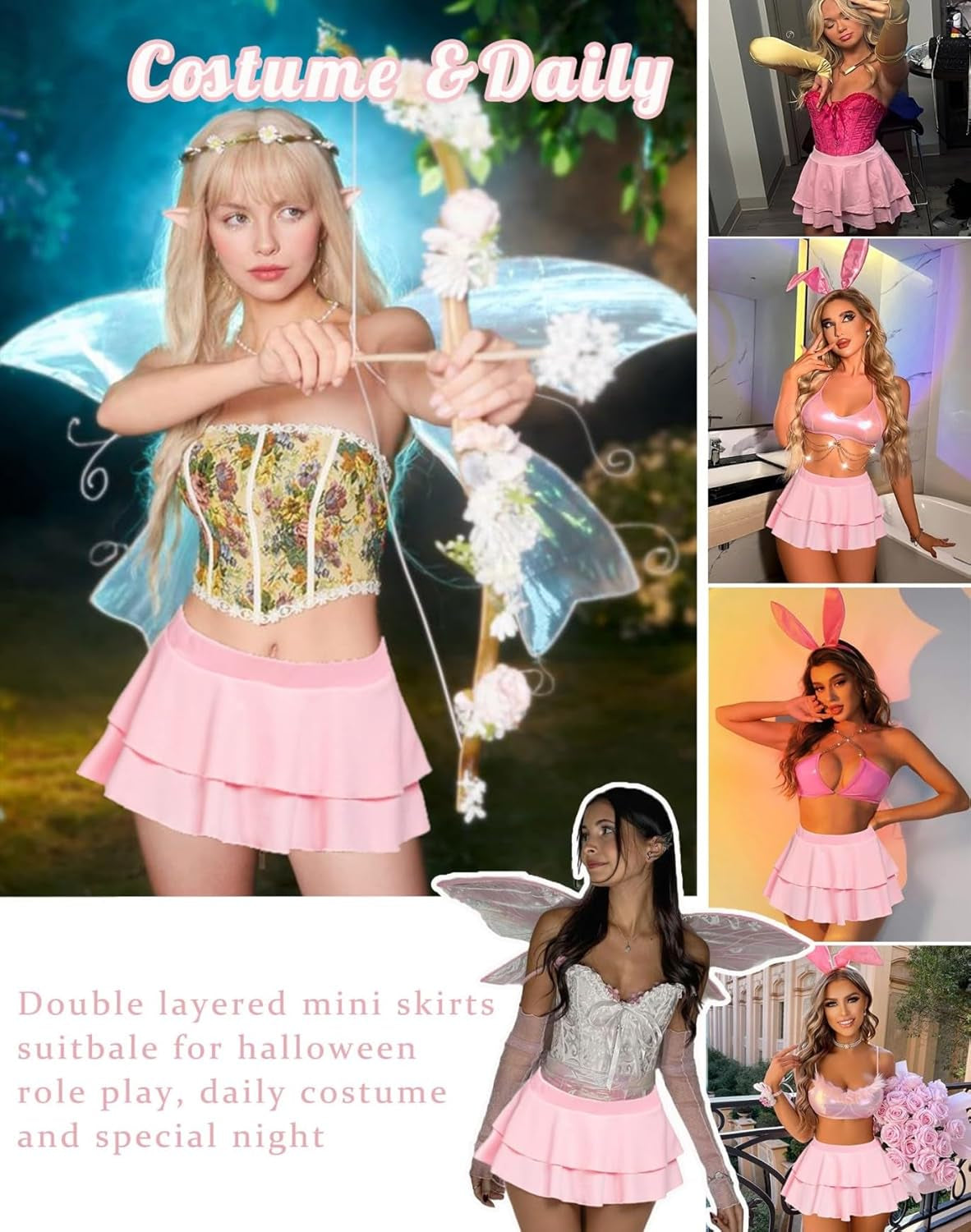 Women Mini Skirt Short High Waist Pleated Skirt Sexy Skater Tennis School Skirt